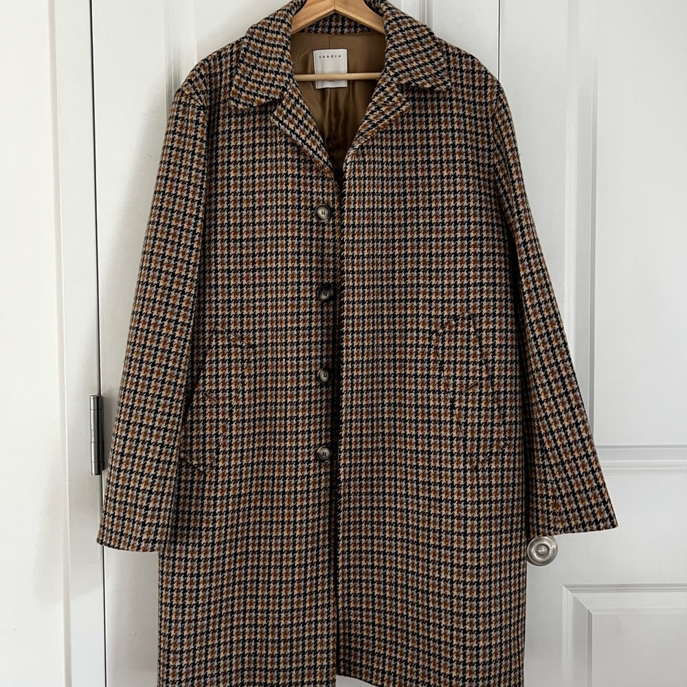 Sandro Brown and Black Coat